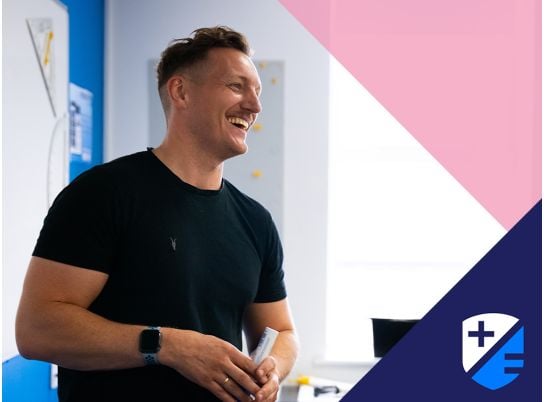 Teacher Gavin Cowzer smiling 