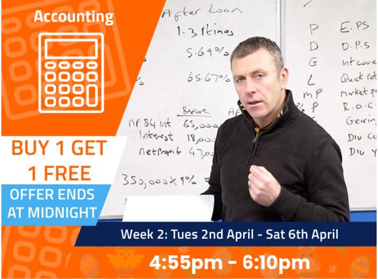 5th Year Accounting Easter Revision Course in Dublin and Online with The Dublin Academy of Education