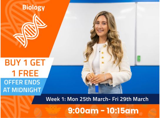 5th Year Biology Easter Revision Course in Dublin and Online with The Dublin Academy of Education