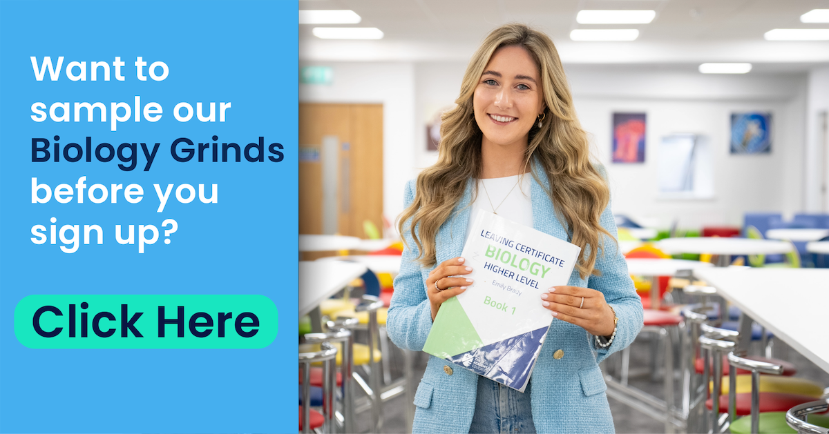 Book a free trial of our 5th Year Biology Grinds