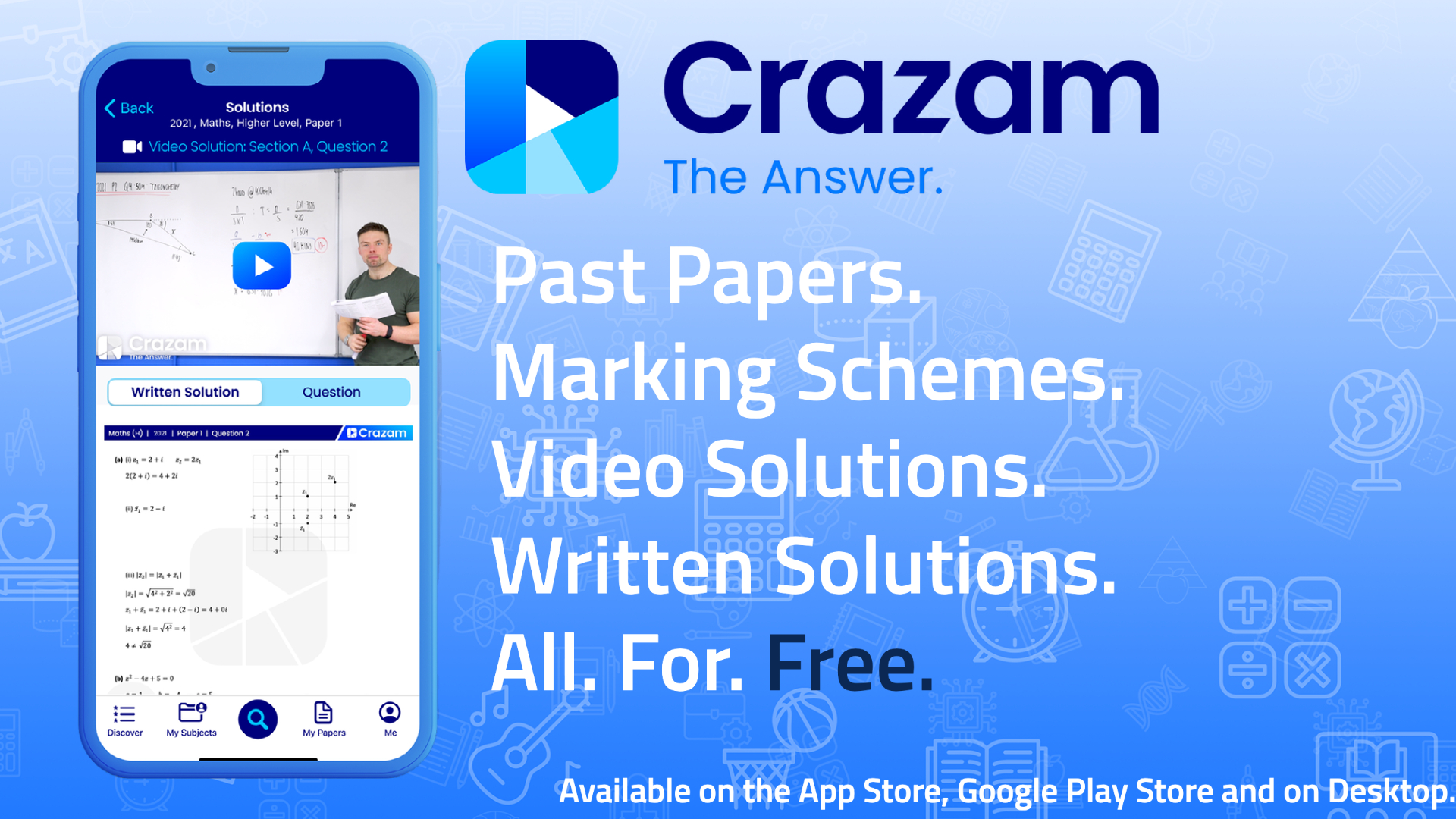Leaving Cert Past Papers Split by Topics with Written and Video Solutions with Crazam